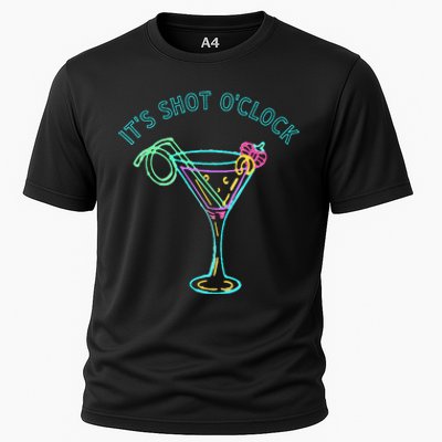 ItS Shots OClock Tequila & Whiskey Lover Drinking Wine Cooling Performance Crew T-Shirt