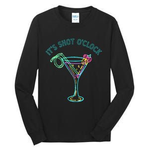 ItS Shots OClock Tequila & Whiskey Lover Drinking Wine Tall Long Sleeve T-Shirt