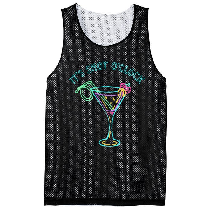 ItS Shots OClock Tequila & Whiskey Lover Drinking Wine Mesh Reversible Basketball Jersey Tank