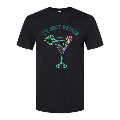 ItS Shots OClock Tequila & Whiskey Lover Drinking Wine Softstyle CVC T-Shirt