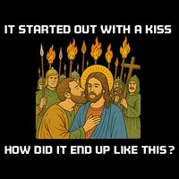 It Started Out With A How Did It End Up Like This Jesus  Women's V-Neck T-Shirt