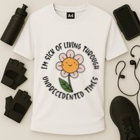 Im Sick Of Living Through Unprecedented Time Flower Performance Shirt