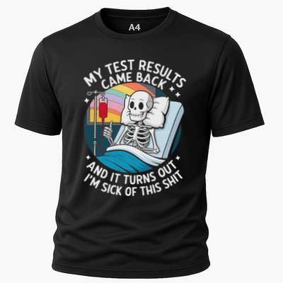 IM Sick Of My Test Result Funny Skeleton Saying Meme Performance Shirt