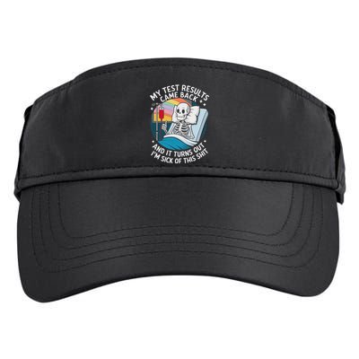 IM Sick Of My Test Result Funny Skeleton Saying Meme Adult Drive Performance Visor