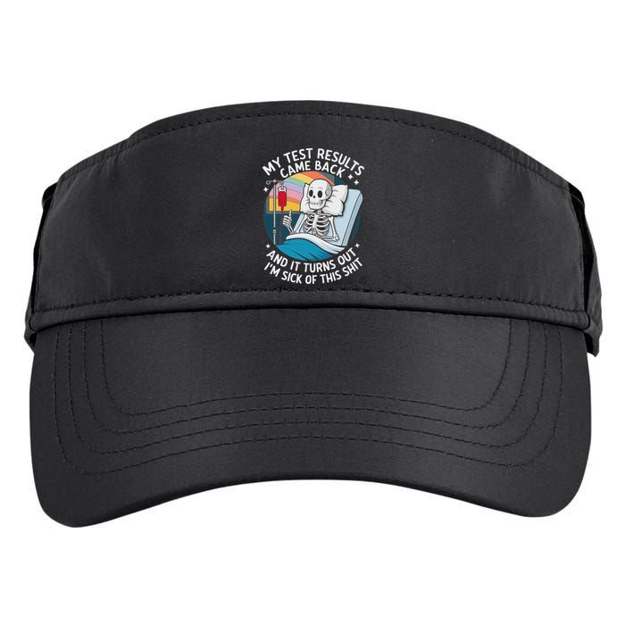 IM Sick Of My Test Result Funny Skeleton Saying Meme Adult Drive Performance Visor