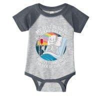IM Sick Of My Test Result Funny Skeleton Saying Meme Infant Baby Jersey Bodysuit