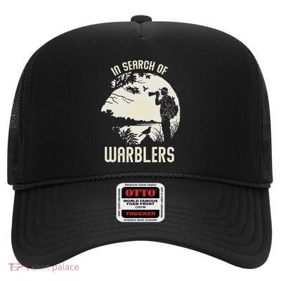 In Search Of Warblers Bird Watcher High Crown Mesh Back Trucker Hat