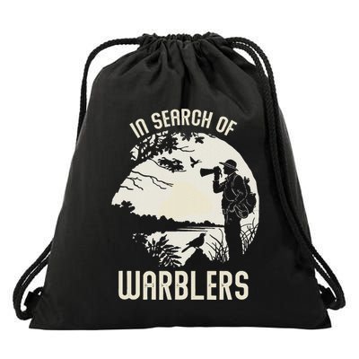 In Search Of Warblers Bird Watcher Drawstring Bag