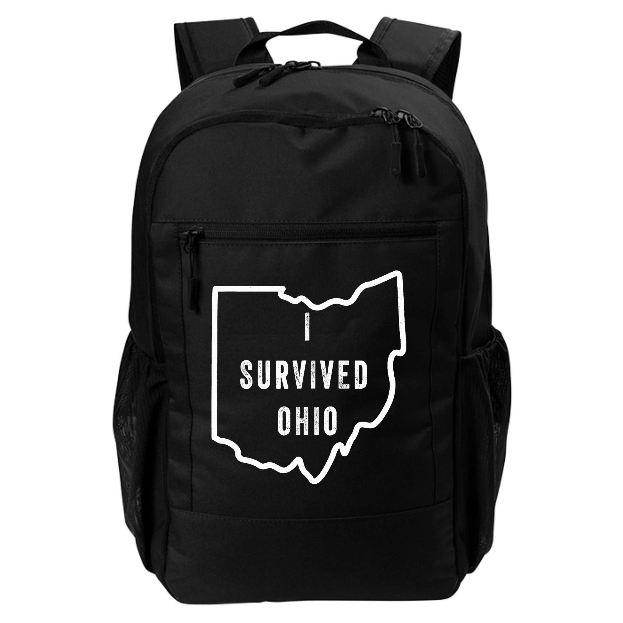 I Survived Ohio Meme Retro Shirt Funny I Survived Ohio Backpack