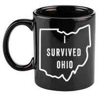 I Survived Ohio Meme Retro Shirt Funny I Survived Ohio 11oz C Handle Ceramic Mug