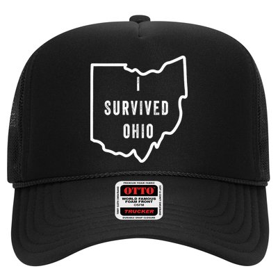 I Survived Ohio Meme Retro Shirt Funny I Survived Ohio Trucker Hat