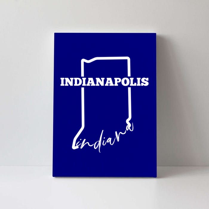 Indianapolis State Of Indiana / Minimalistic Indianapolis Gift Canvas