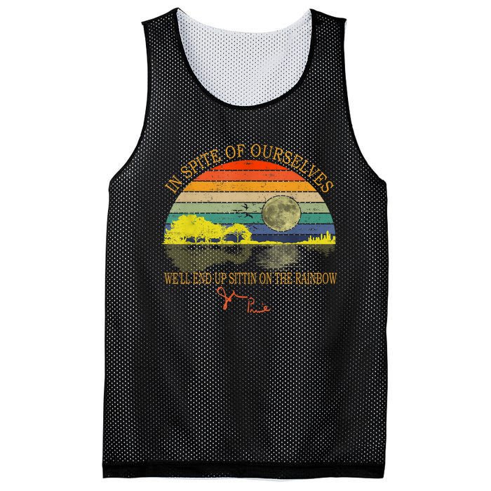 In SPite Of Ourselves We'll End Up Sittin On The Rainbow Mesh Reversible Basketball Jersey Tank