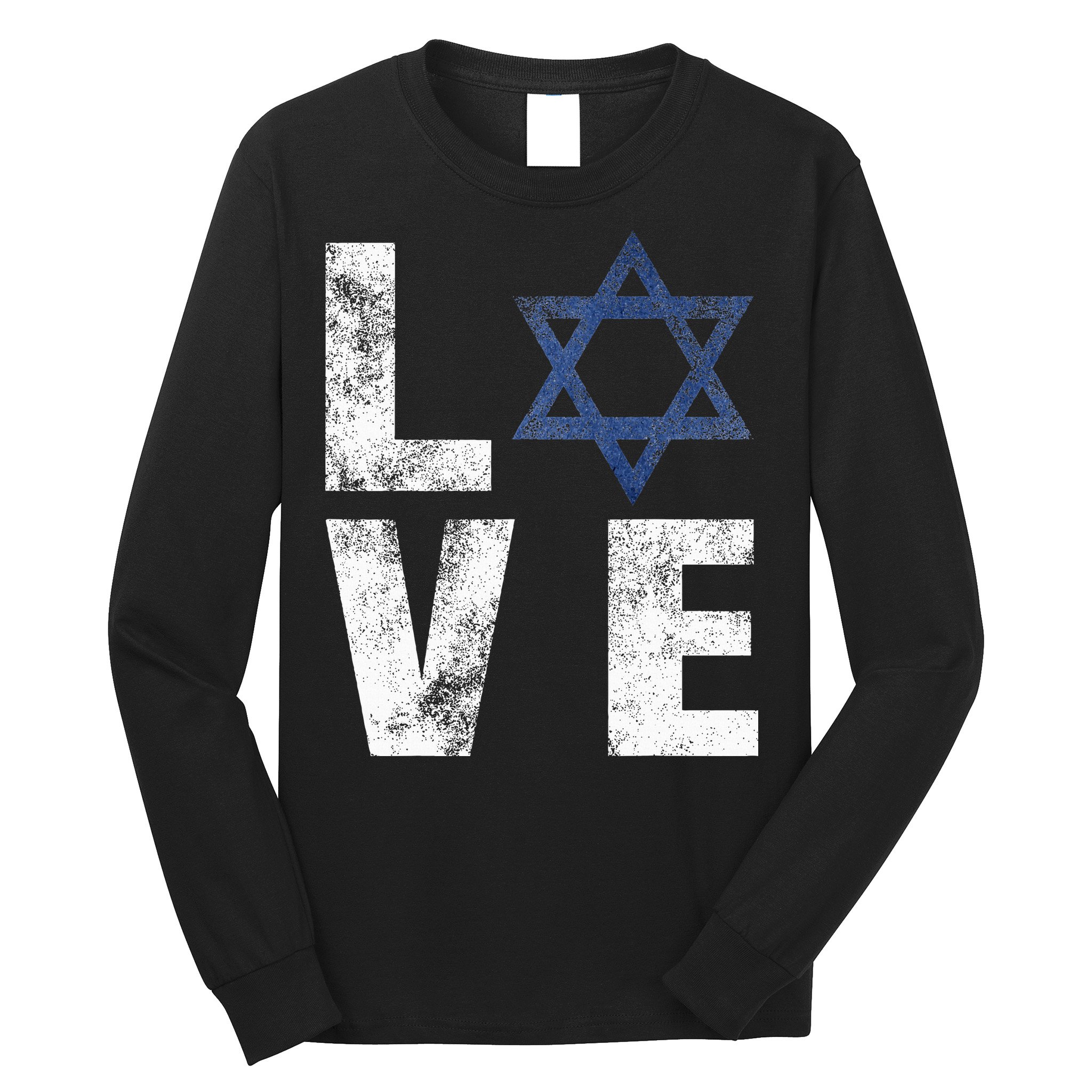 Israel Star of David Retro Jewish Gifts Long Sleeve Shirt
