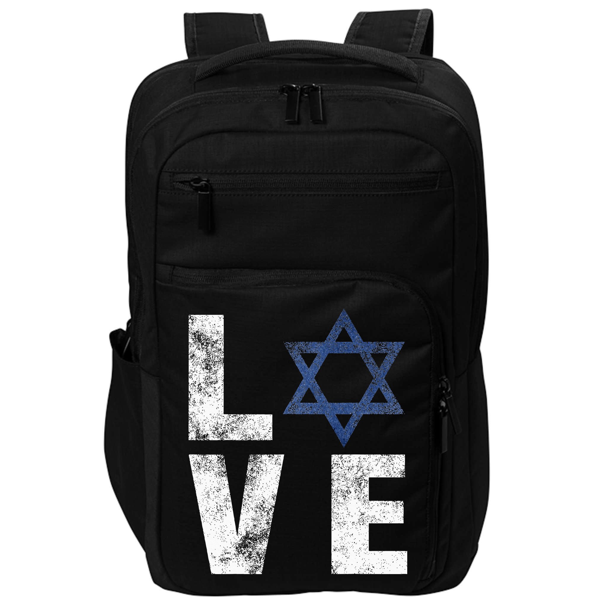 Israel Star of David Retro Jewish Gifts Impact Tech Backpack