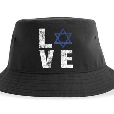 Israel Star of David Retro Jewish Gifts Sustainable Bucket Hat