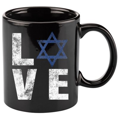 Israel Star of David Retro Jewish Gifts 11oz C Handle Ceramic Mug