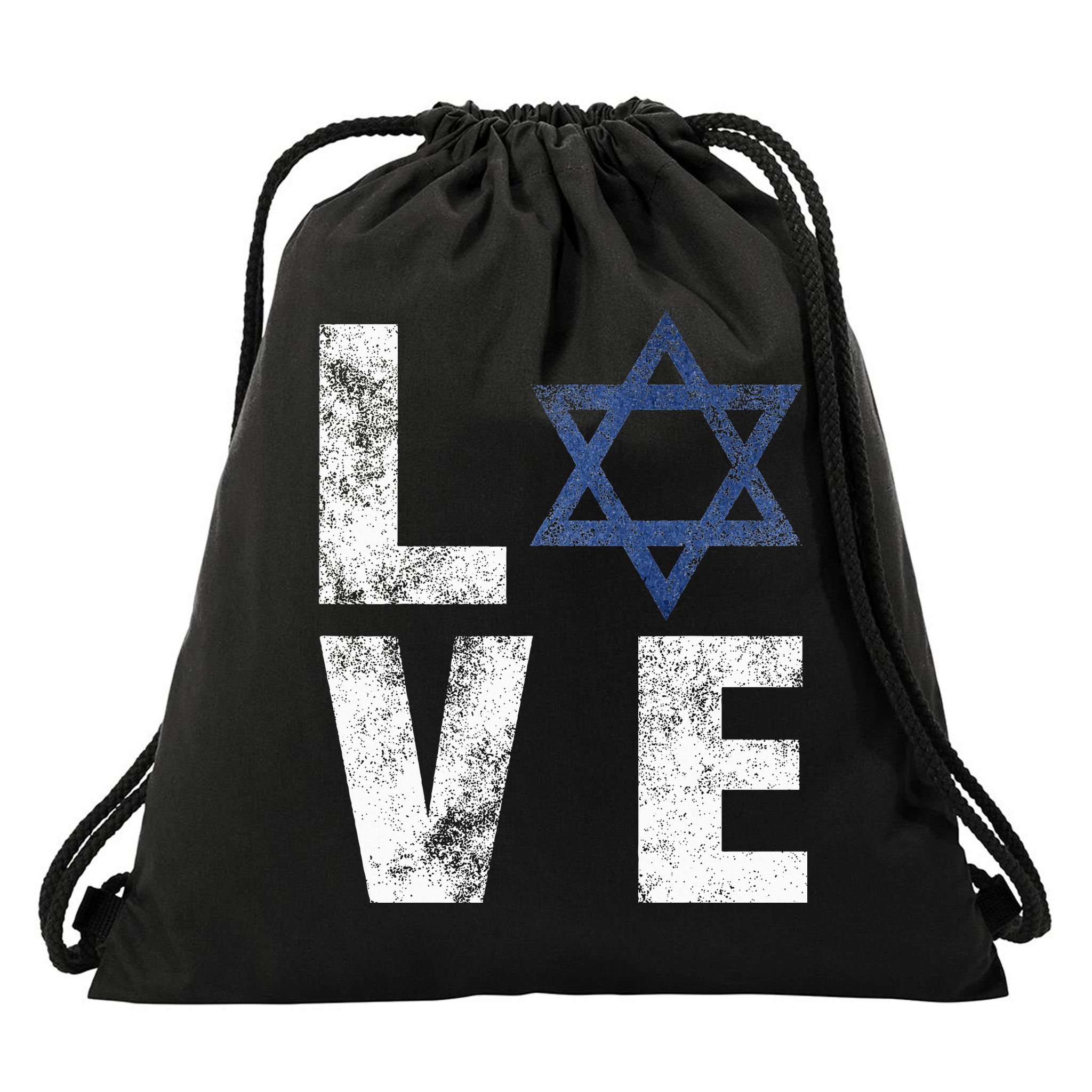 Israel Star of David Retro Jewish Gifts Drawstring Bag