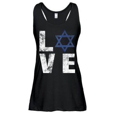 Israel Star of David Retro Jewish Gifts Ladies Essential Flowy Tank
