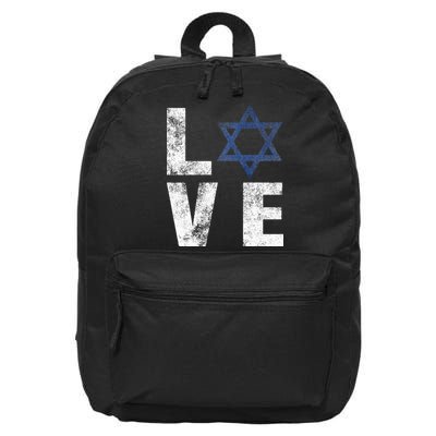 Israel Star of David Retro Jewish Gifts 16 in Basic Backpack