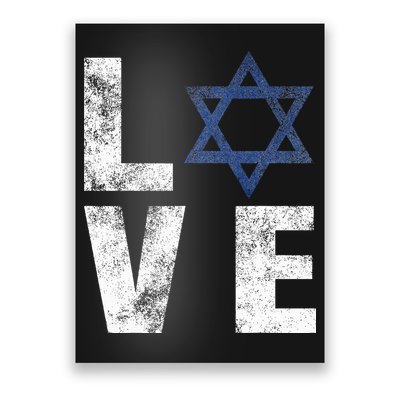 Israel Star of David Retro Jewish Gifts Poster