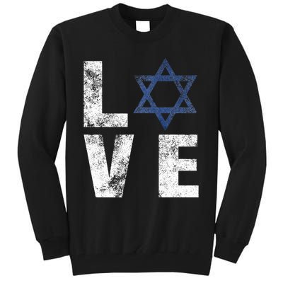 Israel Star of David Retro Jewish Gifts Tall Sweatshirt