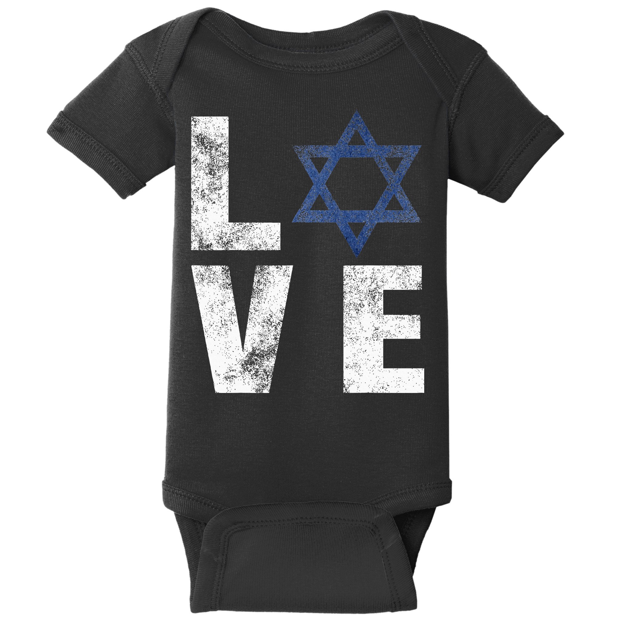 Israel Star of David Retro Jewish Gifts Baby Bodysuit