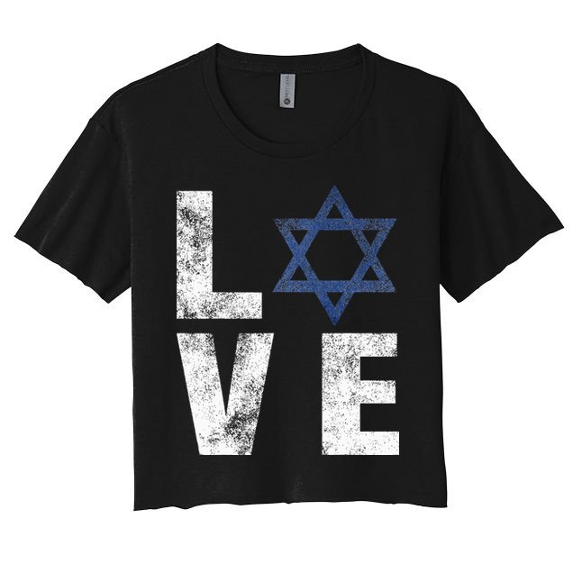 Israel Star of David Retro Jewish Gifts Crop Top