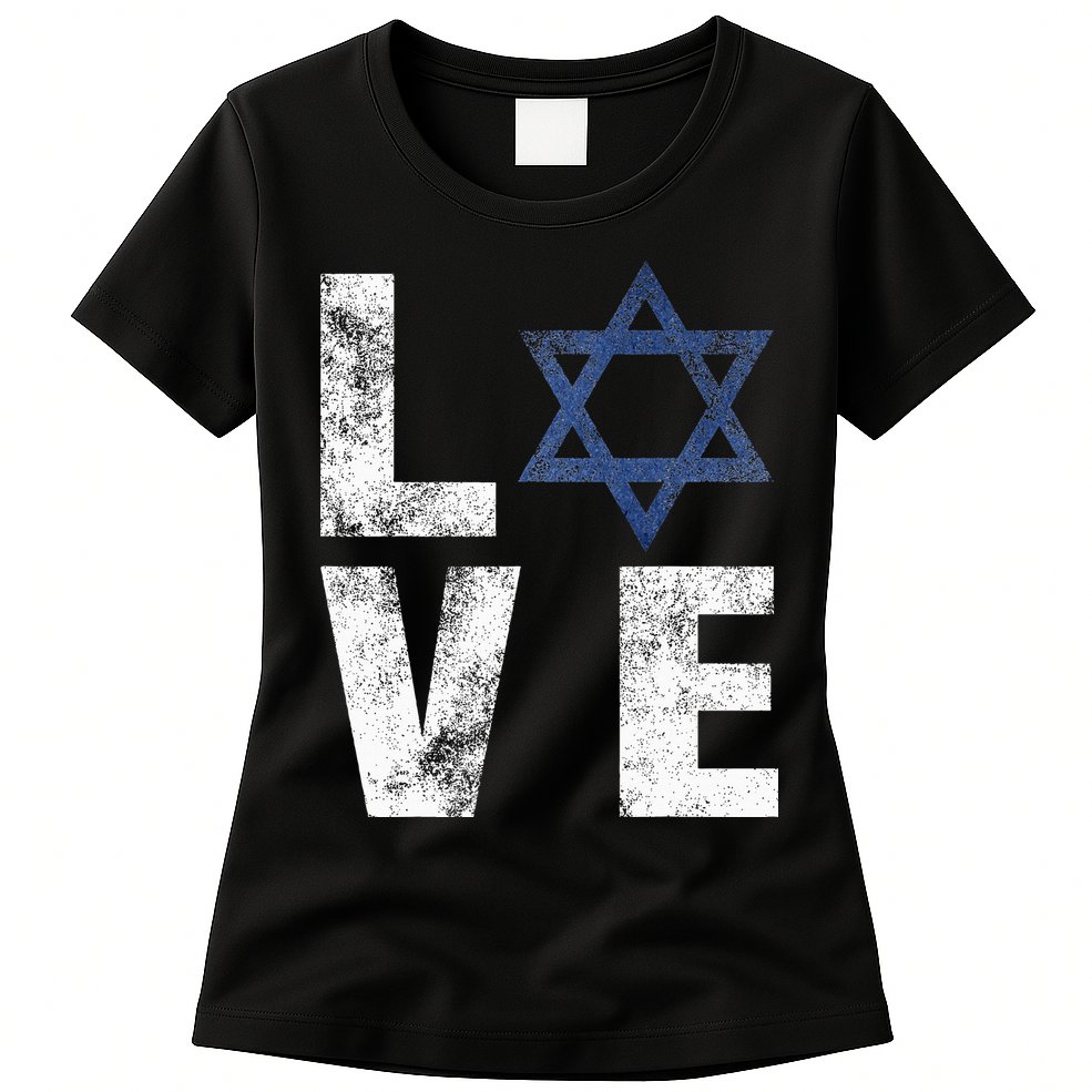Israel Star of David Retro Jewish Gifts Womens T-Shirt