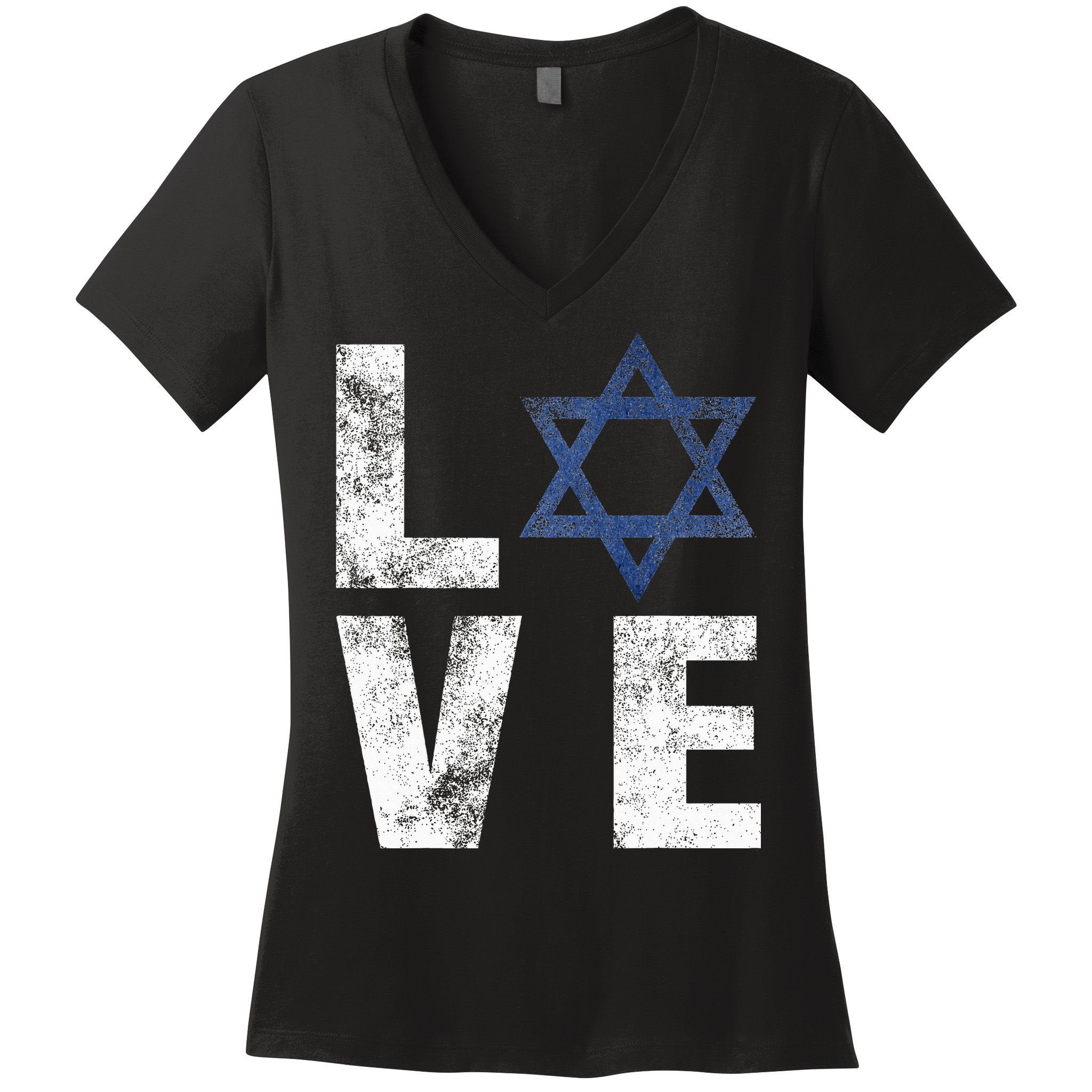 Israel Star of David Retro Jewish Gifts Women's V-Neck T-Shirt