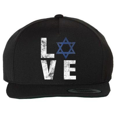 Israel Star of David Retro Jewish Gifts Wool Snapback Cap