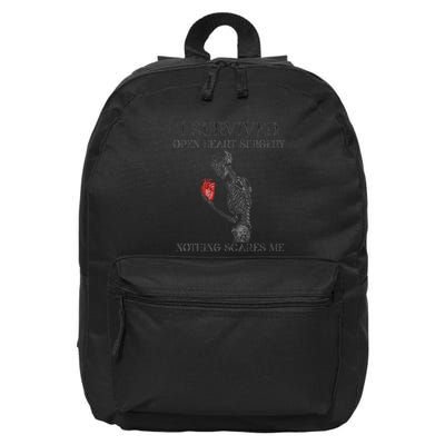 I Survived Open Heart Surgery Survivor Gift 16 in Basic Backpack