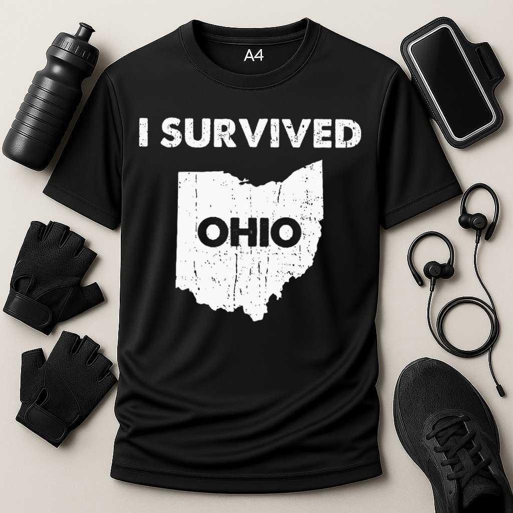 I Survived Ohio Cooling Performance Crew T-Shirt