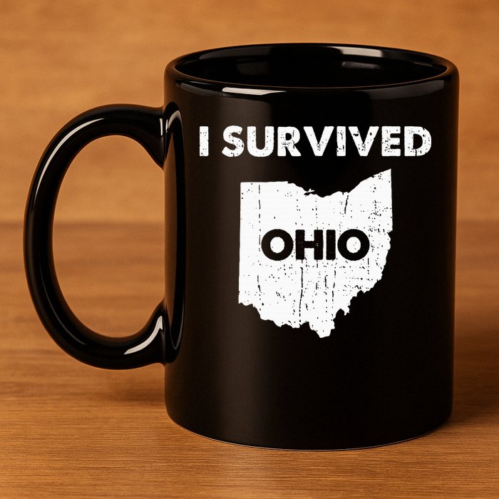 I Survived Ohio 11oz C Handle Ceramic Mug