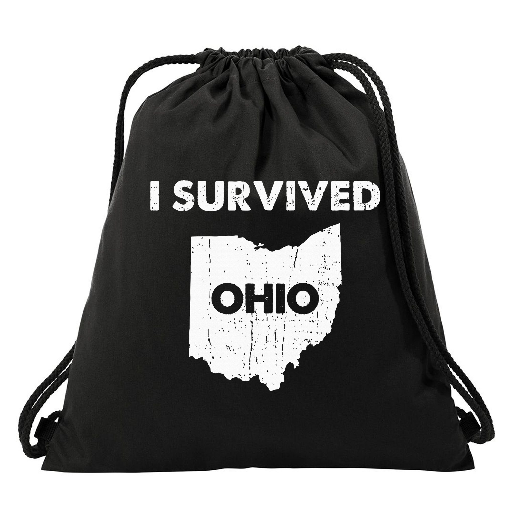 I Survived Ohio Drawstring Bag
