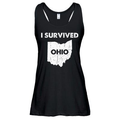 I Survived Ohio Ladies Essential Flowy Tank