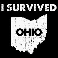 I Survived Ohio Flat Bill Trucker Hat