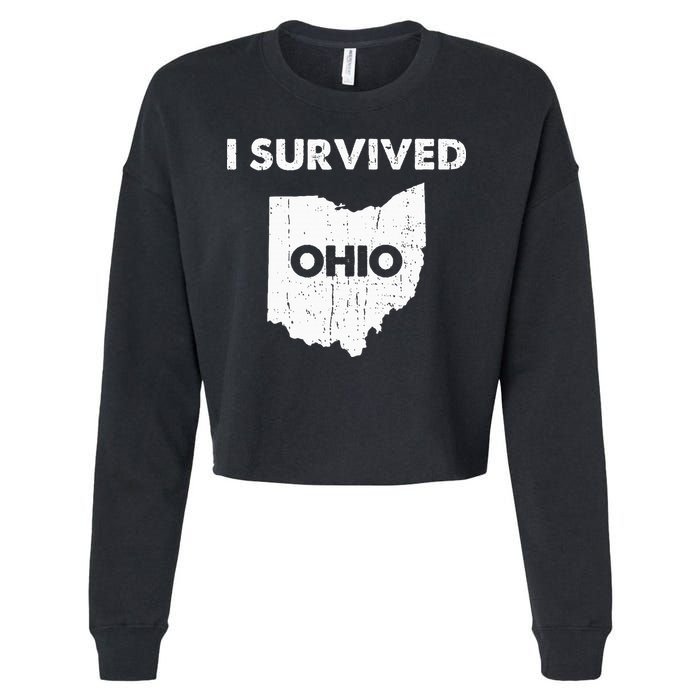 I Survived Ohio Cropped Pullover Crew