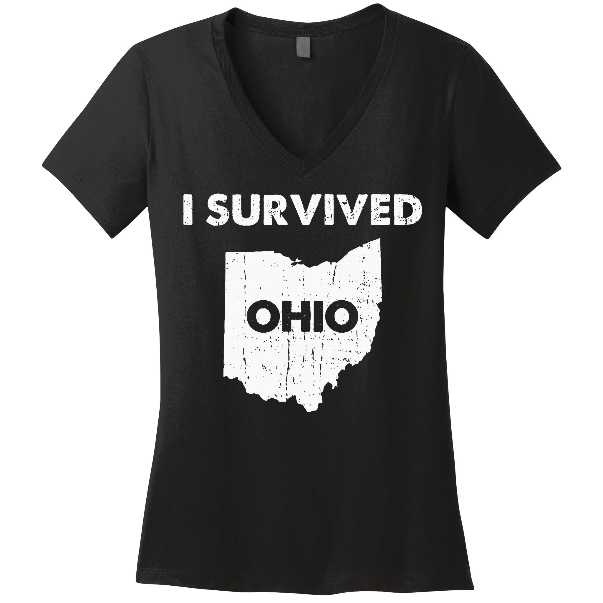 I Survived Ohio Women's V-Neck T-Shirt