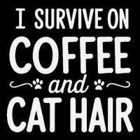 I Survive On Coffee And Cat Hair Vet Humor Design Sweatshirt