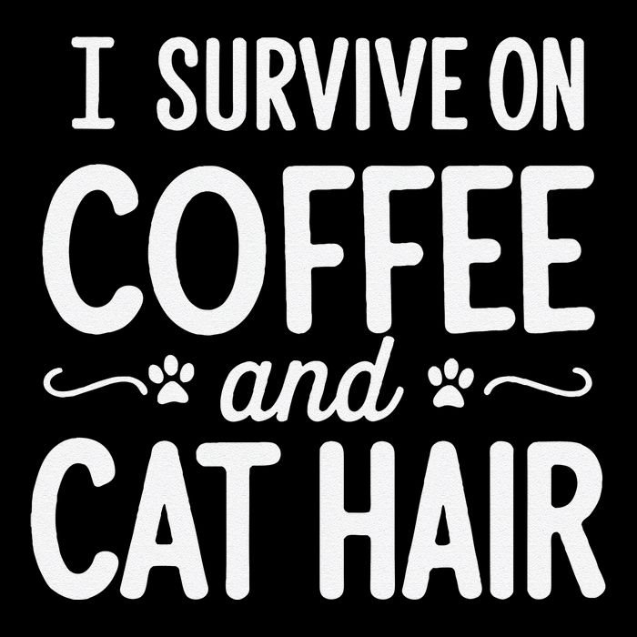 I Survive On Coffee And Cat Hair Vet Humor Design Sweatshirt