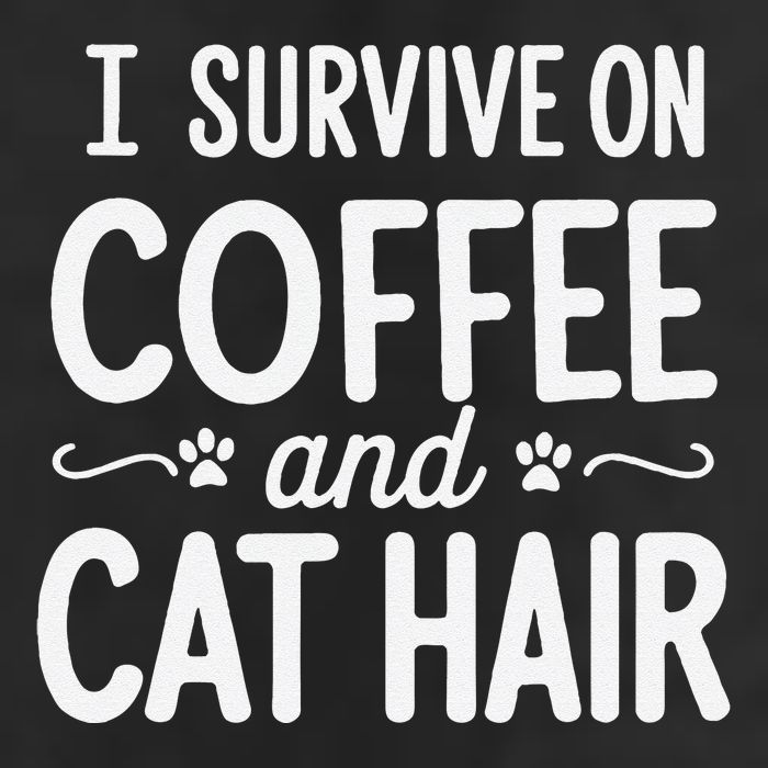 I Survive On Coffee And Cat Hair Vet Humor Design 11oz C Handle Ceramic Mug