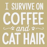 I Survive On Coffee And Cat Hair Vet Humor Design Long Sleeve Shirt