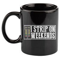 I Strip On Weekends Funny Drag Racing Lover Car Race 11oz C Handle Ceramic Mug