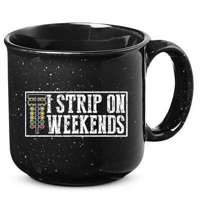 I Strip On Weekends Funny Drag Racing Lover Car Race 15oz Campfire Ceramic Mug