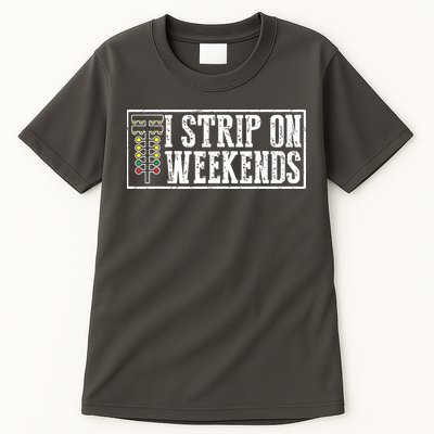 I Strip On Weekends Funny Drag Racing Lover Car Race Tall T-Shirt