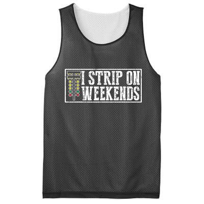 I Strip On Weekends Funny Drag Racing Lover Car Race Mesh Reversible Basketball Jersey Tank