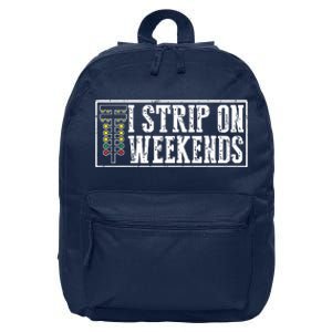 I Strip On Weekends Funny Drag Racing Lover Car Race 16 in Basic Backpack