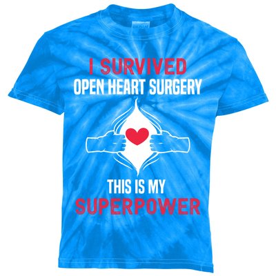 I Survived Open Heart Surgery Gift Open Heart Surgery Gift Cute Gift Kids Tie-Dye T-Shirt