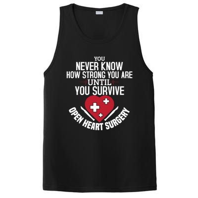 I Survived Open Heart Surgery Funny Gift Recovery Gift PosiCharge Competitor Tank